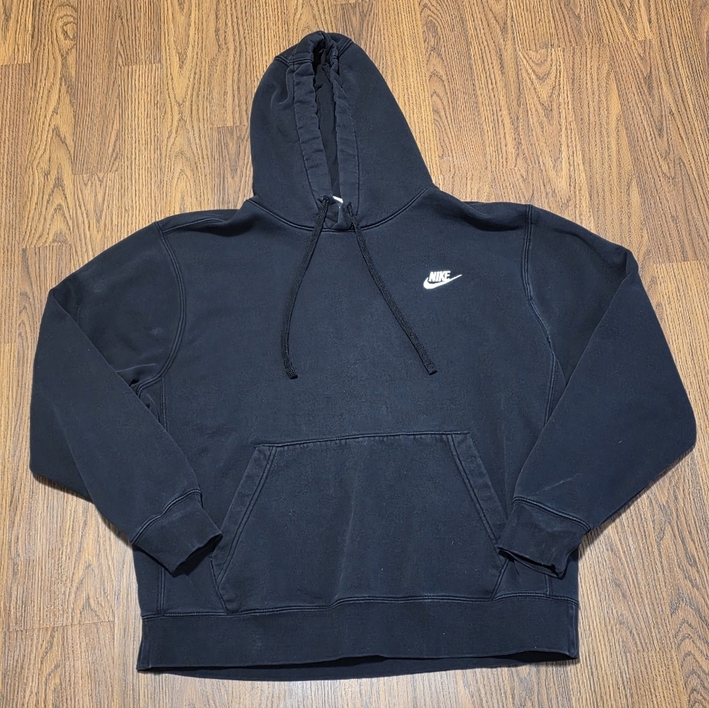 Nike Vintage Black Pullover Hoodie Sweatshirt Mens L Y2K Retro Essential A28